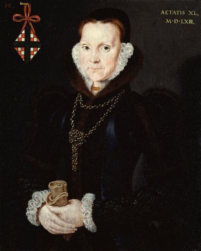 Porträtt av Elizabeth Roydon, Lady Golding av Hans Eworth